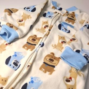 Carter's puppy dog print fleece sleep sack